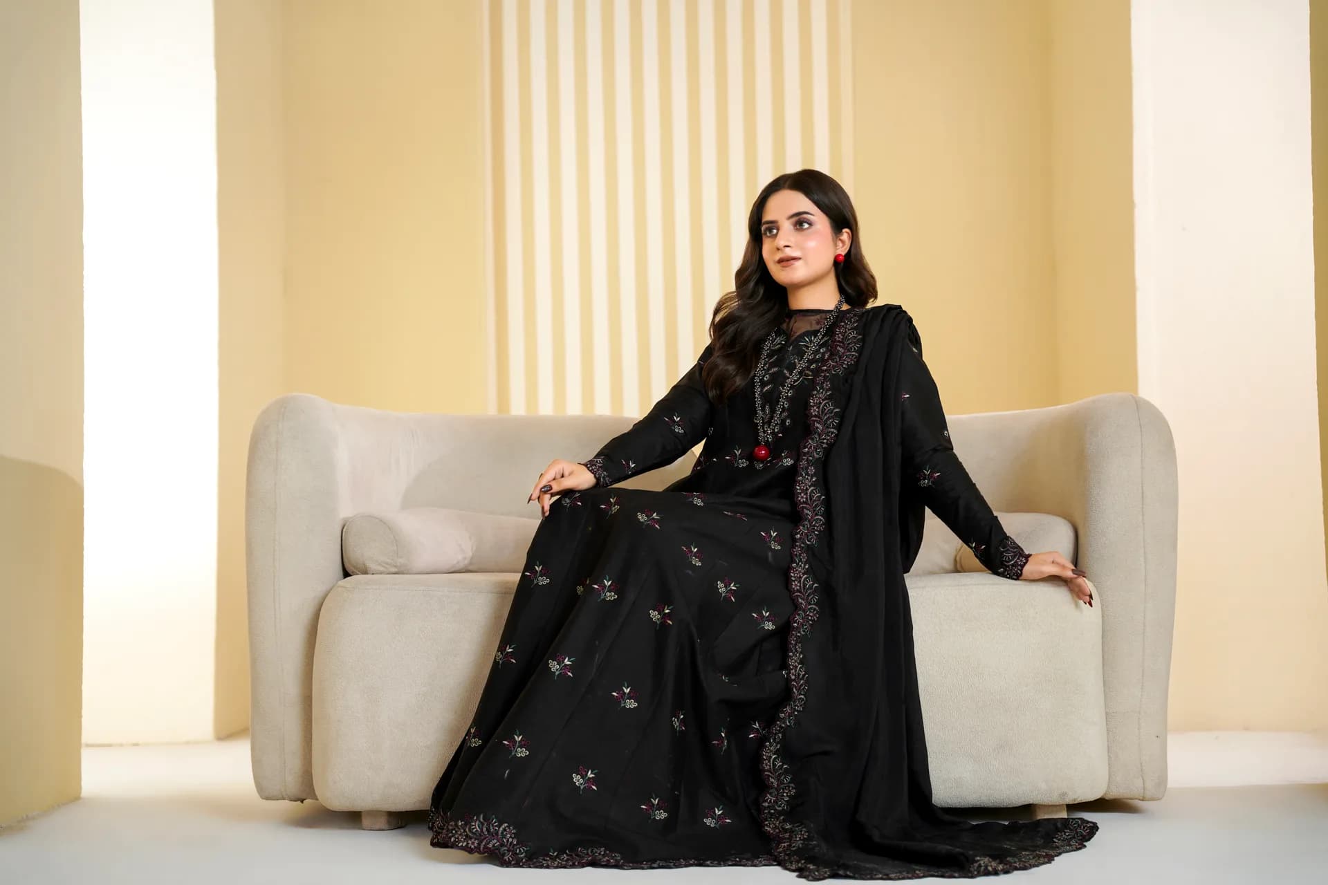 ZS-1265 Black Embroidered Lawn thumbnail 3