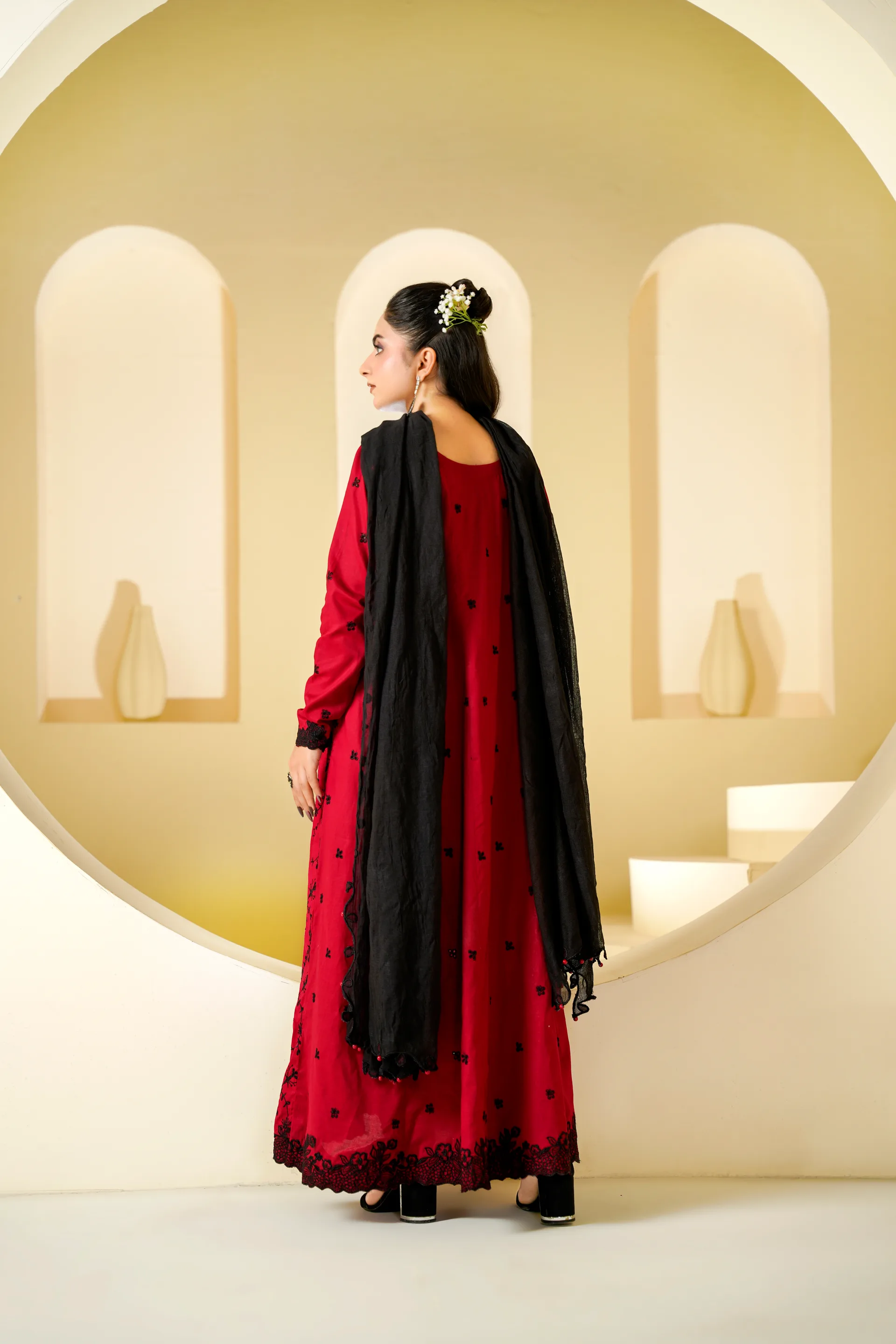 ZS-1257 Maroon Embroidered Lawn thumbnail 4