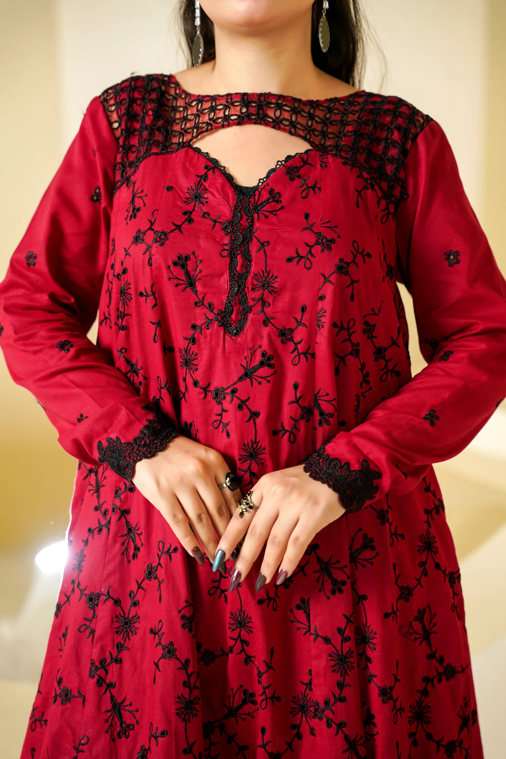 ZS-1257 Maroon Embroidered Lawn thumbnail 7