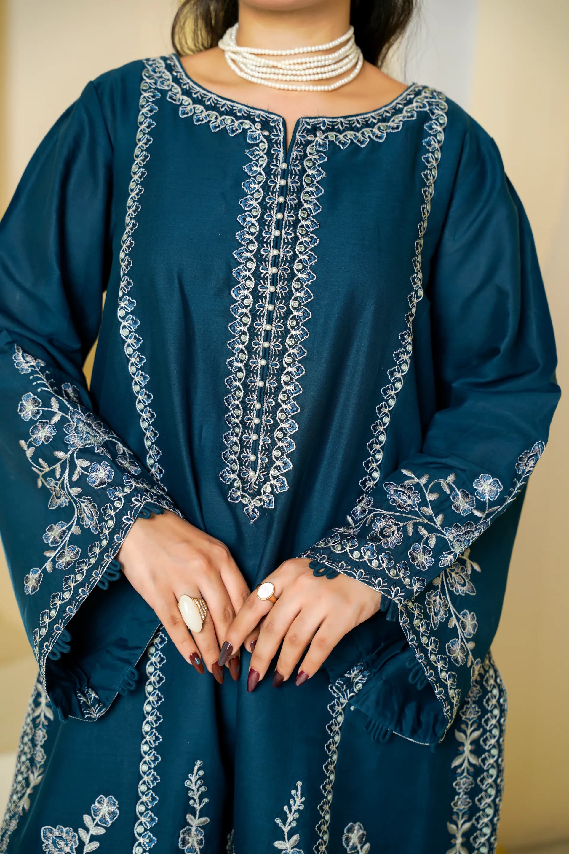 ZS-1264 Blue Embroidered Lawn thumbnail 5