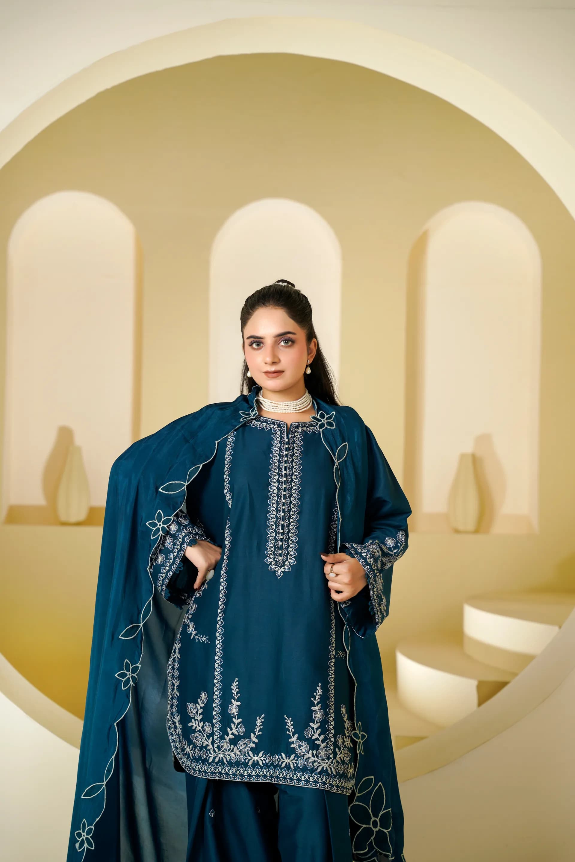 ZS-1264 Blue Embroidered Lawn thumbnail 7